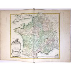 1750, Sanson, Gallia Antiqua / France, carte ancienne, antiquarian map.