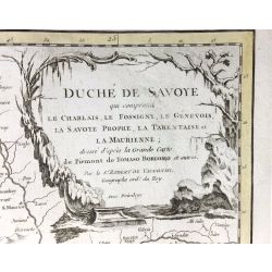 1760 (ca), Vaugondy, Duché de Savoye / Savoie, carte ancienne, antiquarian map.