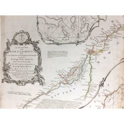 1775, Jefferys, St. Lawrence River / fleuve St. Laurent, carte ancienne, antiquarian map.