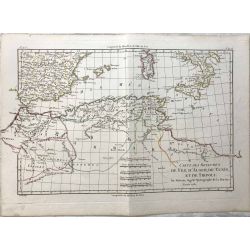 1781 Bonne, Royaumes de Fez, Alger, Tunis, Tripoli. carte ancienne, antiquarian map, landkarte.