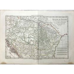 1781 Bonne, Royaume de Hongrie, Turquie d'Europe, Hungary. carte ancienne, antiquarian map, landkarte.