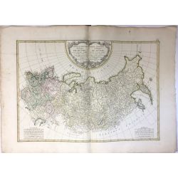 1785, Bonne, La Russie / Russia, carte ancienne, antiquarian map.