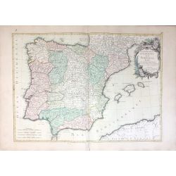 1786,  Janvier, Espagne, Portugal / Spain, Portugal, carte ancienne, antiquarian map.