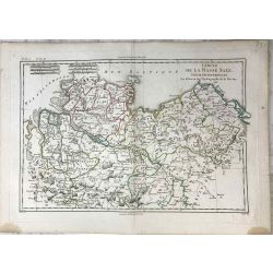 1788 Bonne, Basse Saxe septentrionale. carte ancienne, antiquarian map, landkarte.