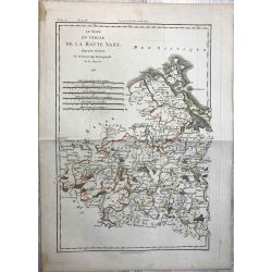 1788 Bonne, Haute Saxe Nord, partie ouest. carte ancienne, antiquarian map, landkarte.