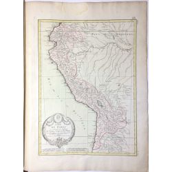 1791, Bonne, Perou / Peru, carte ancienne, antiquarian map.