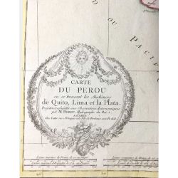 1791, Bonne, Perou / Peru, carte ancienne, antiquarian map.