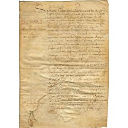 1600 parchemin vellum manusripts La Rochelle Aquisition 8 pp (4ff)