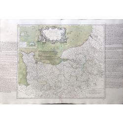 1751 Vaugondy carte ancienne, antiquarian map, landkarte, France, Normandie, Grenezey, Jersey
