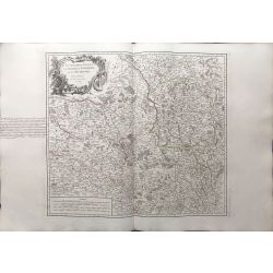 1753 Vaugondy carte ancienne, antiquarian map, landkarte, France, Berry, Nivernois et Bourbonois.