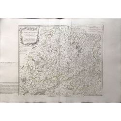 1749 R. de Vaugondy, carte ancienne, antiquarian map, landkarte, France, Franche-Comté de Bourgogne