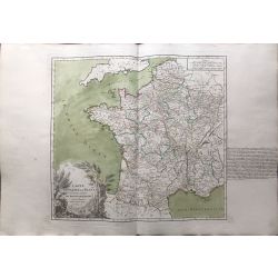 1758 Vaugondy, ROYAUME DE FRANCE, carte ancienne, antiquarian map, landkarte, kupferstich
