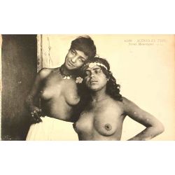 CPA jeunes mauresques seins nus, scenes et types, Lehnert & Landrock, 6588
