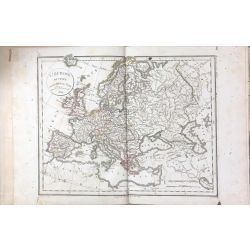 1824 Delamarche, EUROPE DIVISEE EN SES DIFFERENTS ETATS, carte ancienne, antiquarian map, landkarte, kupferstich