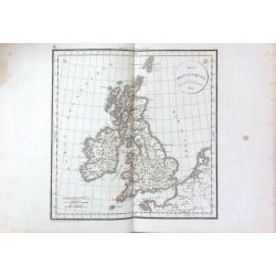 1824 Delamarche, ILES BRITANNIQUES, carte ancienne, antiquarian map, landkarte, kupferstich