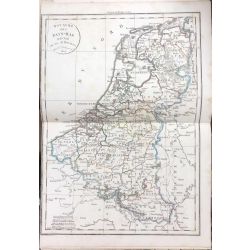 1824 Delamarche ROYAUME DES PAYS-BAS, carte ancienne, antiquarian map, landkarte, kupferstich