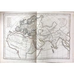 1824 Delamarche, ORBIS ANTIQUI, MAPPA NOVA, carte ancienne, antiquarian map, landkarte, kupferstich