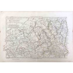 1790 Bonne, Languedoc partie septentrionale, France. carte ancienne, antiquarian map, landkarte.