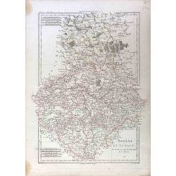 1788 Bonne, Bohème et Lusace / Boehmen, Lausitz. carte ancienne, antiquarian map, landkarte, kupferstich.