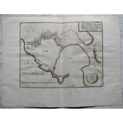 1694 carte geographique ancienne, antiquarian map, ANTIBES-de-Fer.