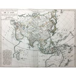 1806, Mentelle, Chanlaire, Carte générale d'Asie, Asia, carte ancienne, antiquarian map.