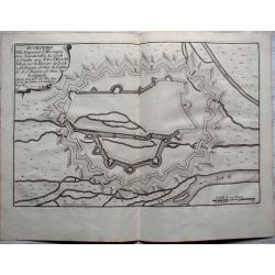 1695 carte geographique ancienne, antiquarian map, Augsbourg, Ausbourg-ville-imperiale-de-Fer