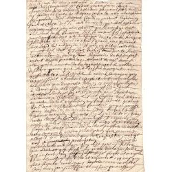 Lettre manuscrite de décembre 1670 sur papier, probablement de la région de la Rochelle,sieur de Barrouere manuscript