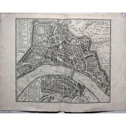 1694 BASLE, Allemagne, carte-ancienne-antiquarian-map  landkarte kupferstich-n-de-fer 