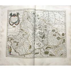 c1645 BLAEU, Carte ancienne, hand coloured Antique Map, Beauvais France