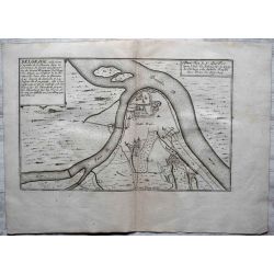1695, Carte ancienne Belgrade, antiquarian Map, Belgrado, N. de Fer 