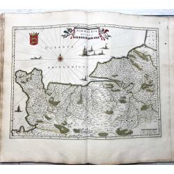 c1645 BLAEU, Carte ancienne, hand coloured Antique Map, Normandie, Normandia ducatus .