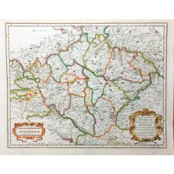 1654, Sanson, Konigreich Boheim, Bohème, Bohemia, Boehmen, Tchéquie, Czech Républic, carte ancienne, antiquarian map.