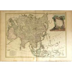 1791, Bonne, L'Asie / Asia, carte ancienne, antiquarian map.