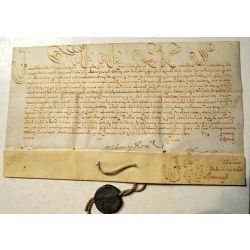 Bulle pontificale du Pape Innocentius XII sceau papal bull Manuscrit Manuscript Parchemin