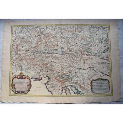 STIRIE, CARINTHIE, CARNIOLE, Autriche, carte-ancienne-colorée, antiquarian-map-landkarte-kupferstich. 