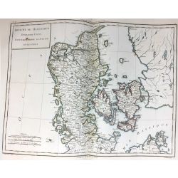 1806, E. Mentelle/Chanlaire, Danemarck, carte ancienne, Danemark, antiquarian map.