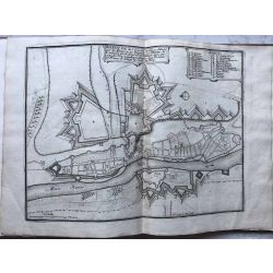 1691, Dinant Carte ancienne, Liege, la Meuse antiquarian Map, N. de Fer 
