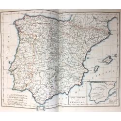 1806, Mentelle, Chanlaire, Péninsule Ibérique / Iberian Peninsula, Espagne et Portugal / Spain,   carte ancienne, antiquarian map.