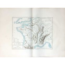 1806, Mentelle/Chanlaire, France physique, carte ancienne, antiquarian map.