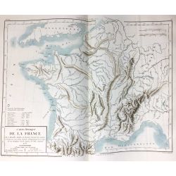 1806, Mentelle/Chanlaire, France physique, carte ancienne, antiquarian map.