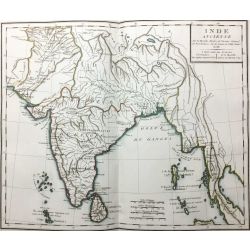 1806, Mentelle, Chanlaire, Inde Ancienne, Hindustan, Sri Lanka, Maldives, Ancient India, carte ancienne, antiquarian map.