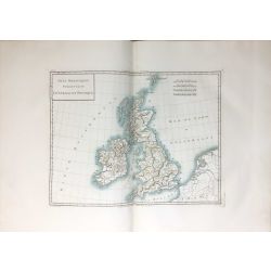 1806, Mentelle/Chanlaire, Isles Britanniques première carte, carte ancienne, Great Britain, antiquarian map.