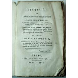 LA19 1802 Histoire de l'introduction des moutons à laine fine d'Espagne, LASTEYRIE