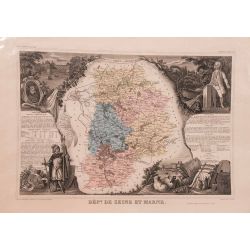 Carte authentique Levasseur dept. de Seine et Marne vers 1860