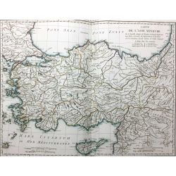 1806, Mentelle, Chanlaire, Asie Mineure, Anatolie, Turquie, Asia Minor, Anatolia, Turkey, carte ancienne, antiquarian map.