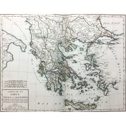 1806, Mentelle, Chanlaire, Grèce, Thrace, Macédoine, Greece, Macedonia, carte ancienne, antiquarian map.