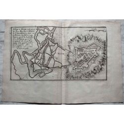 1695, Carte ancienne , antiquarian Map, Mont-Midi, Montmedy, N. de Fer 