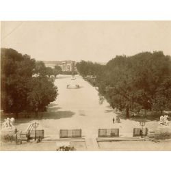 MONTPELLIER, le jardin du Peyrou, vintage albumen print, old photo, tirage argentique albuminé,1880/90, N.D.Phot.,Neurdein.