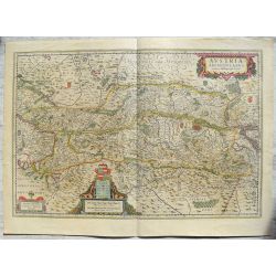 W. BLAEU, AUSTRIA, Autriche, Oesterreich, carte-ancienne-colorée, antiquarian-map-landkarte-kupferstich. 