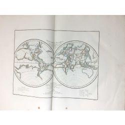 1806, Pallas/Mentelle, Mappe Monde, carte ancienne, World Map, antiquarian map.
